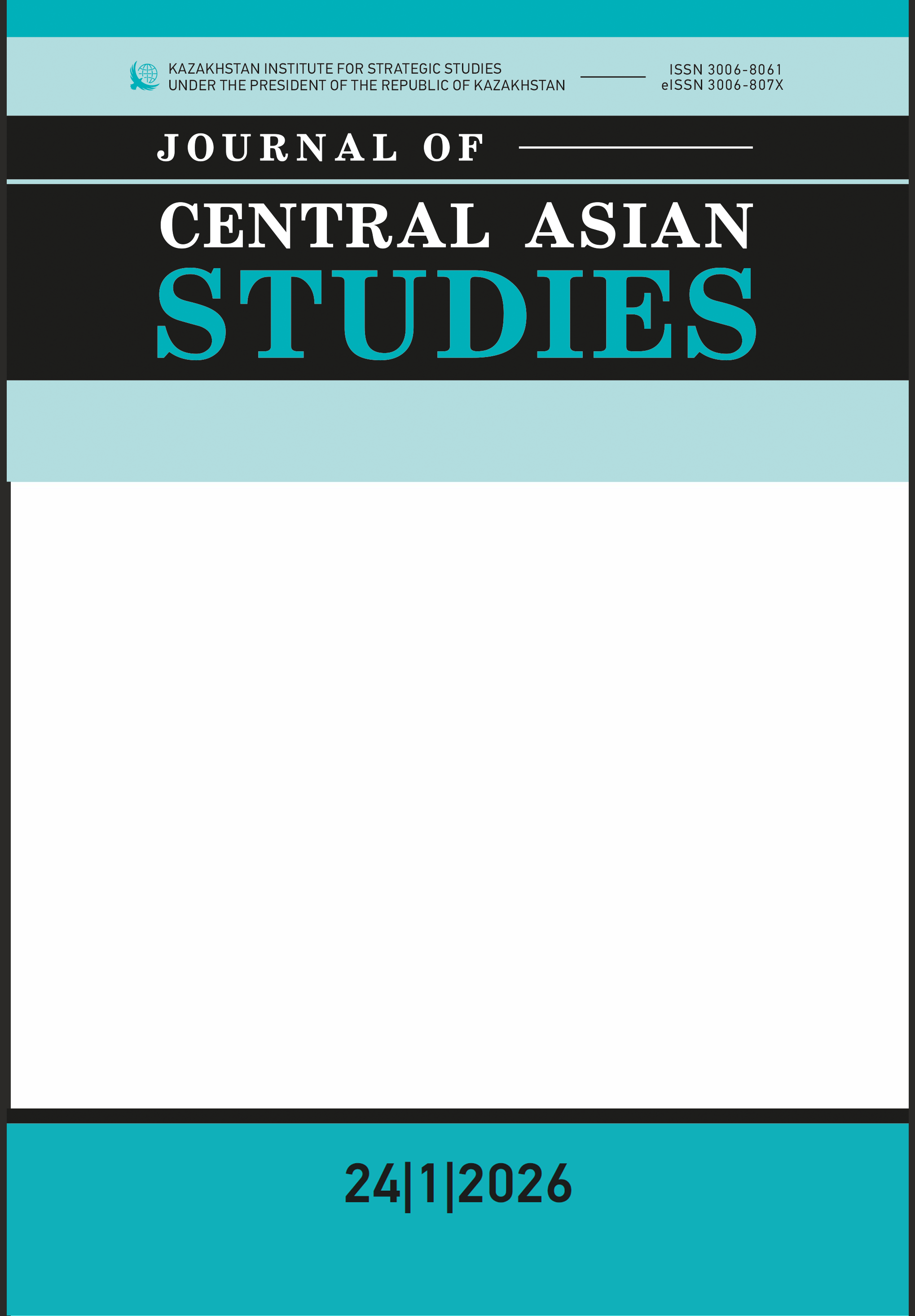 					View Vol. 24 No. 1 (2026): Journal of Central Asian Studies
				